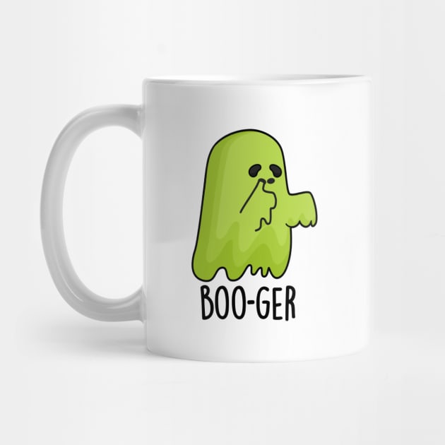 Boo-ger Cute Halloween Booger Ghost Pun by punnybone